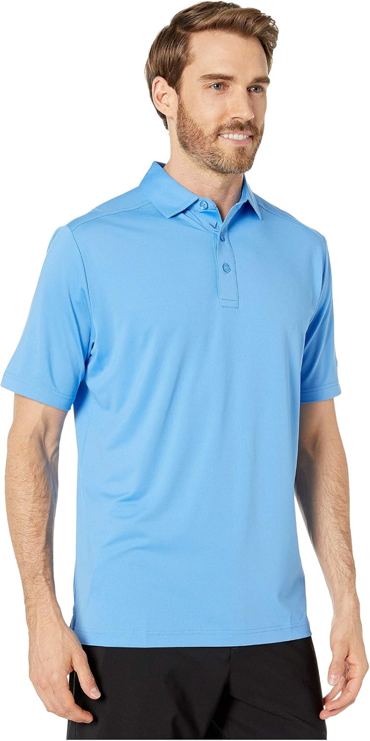 Callaway Men's Cooling Solid Micro Hex Polo: Clothing