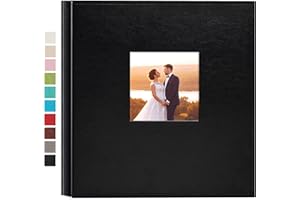 potricher Photo Album 4x6 1000 Photos Leather Cover Large Capacity Picture Albums with 1000 Horizontal and Vertical Pockets for Family Wedding Anniversary and Baby (Black)