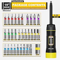 Aiourx Long Shank Torque Screwdriver Set, 2-22 Inch