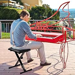 CAHAYA Keyboard Bench X-Style Height Adjustable