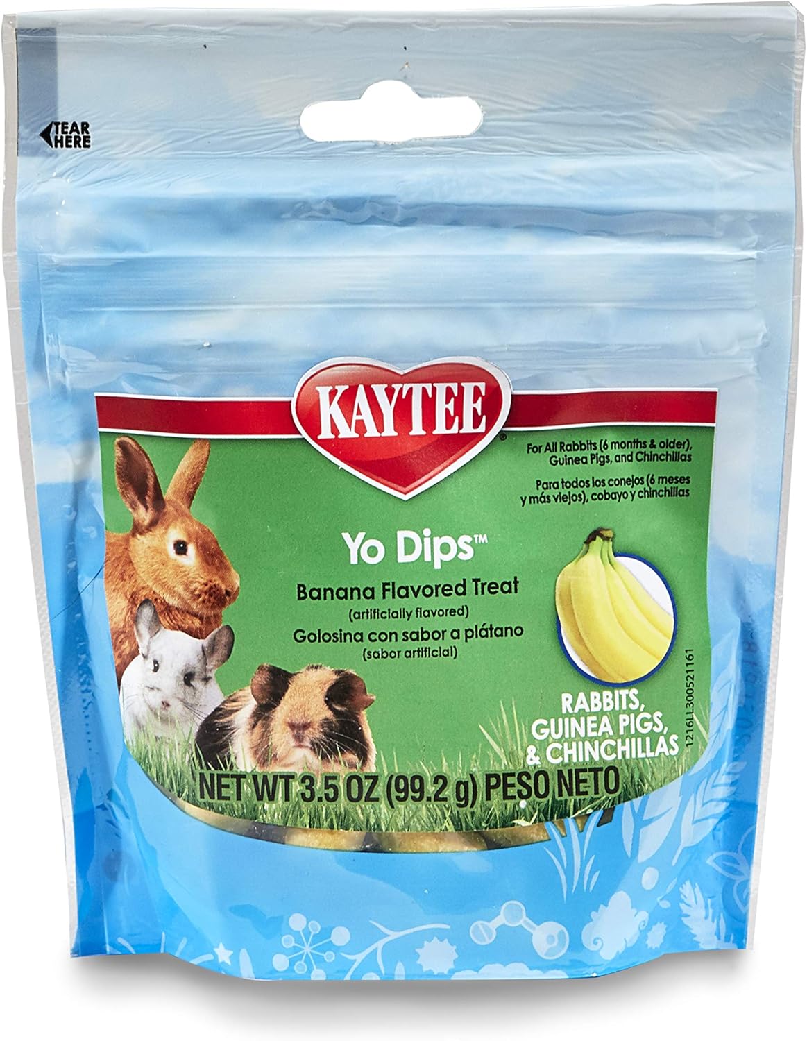 Kaytee Banana Flvor Yogurt Dipped Treat for Rabbit, Guinea Pig and Chinchilla, 3.5 oz.
