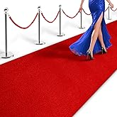 Extra Thick Red Carpet Runner for Party Felt Non-Slip Rubber Backed Aisle Runway Rug for Step, Proposal & Wedding Decorations, Hollywood Oscars Runway,Reusable (Red, 3 X 10 FT)
