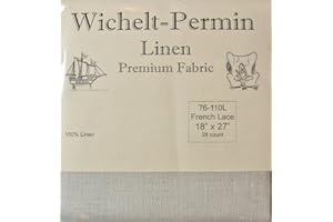 WICHELT-PERMIN 100% Linen French Lace 28 Ct 18" x 27" Cross Stitch Fabric L8