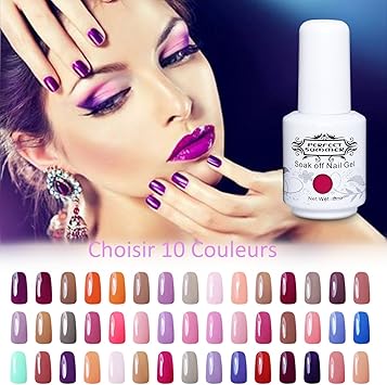 Base Et Top Coat Gratuit Choisir 10 Couleurs Lot Vernis à Ongles Semi Permanent Uv Led Soak Off 300 Couleurs Disponibles 12pcsx8ml