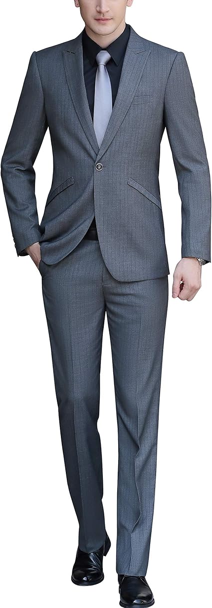 Amazon Co Jp スリムスーツ 薄くて軽い 人気 メンズ ビジネスウェア 2 ピース 上下セット 男性 通勤 紳士 洋服 就活 結婚式 卒業 式 入学 式 兼用 服 ファッション小物