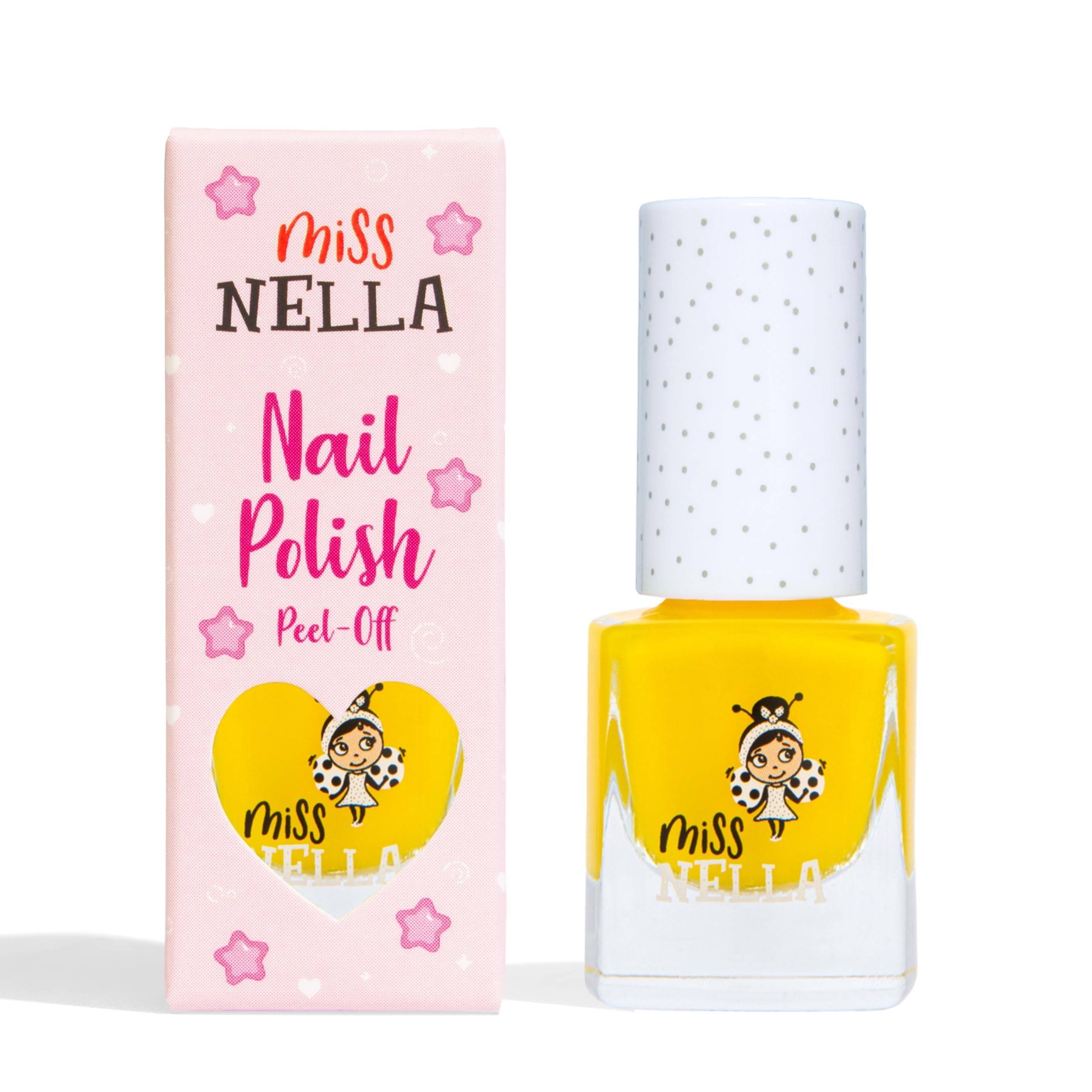 Miss Nella SUN KISSED – Safe Special bold yellow Nail Polish for Kids, Non-Toxic & Odour Free Formula for Children and Toddlers, Natural Water Based for Easy Peel Off