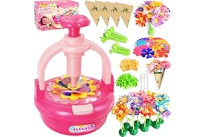 Vinkp Christmas Girls Gifts for 3 4 5 6 7 8 9 Year Old, Toys for 3+ Year Old Girls, Arts and Crafts for Kids Ages 5-7 8-12, Fabric Flower Bouquets Toys