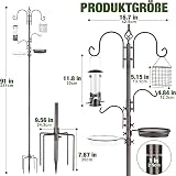 Urban Deco Bird Feeding Station Kit with Metal Suet Feeder and Water Bowl view 3