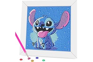 Miairivy Diamond Painting Kits for Kids, DIY 5D Cute Cartoon Diamond Art with Frame, Extremely Creative Gem Painting Crafts, Gifts, Birthday Gifts and Room Decor for Girls and Boys Ages 4-12 (Sth-2)