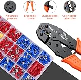 Preciva Insulated Wire Terminal Crimping Tool Kit 0.5-6mm² Ratchet Crimper view 3