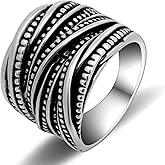 Mytys 2 Tone Intertwined Crossover Statement Ring Fashion Chunky Band Rings for Women Wide Index Finger Rings Costume Jewelry