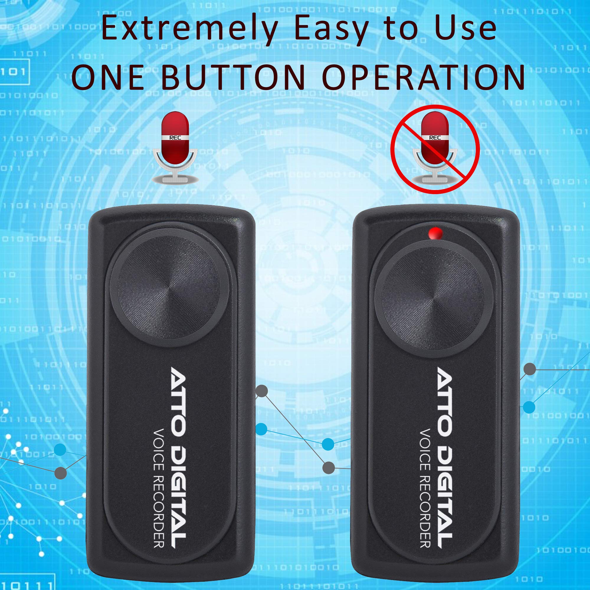 Small Voice Recorder with 20 Hours Battery Life Ideal for Lectures