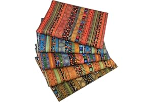 Cotton Cloth Bundle Sewing Quilting - PreCut Fat Squares for Quilting Sewing | Ethnic Sewing Supplies for Patchwork Sewing Cr