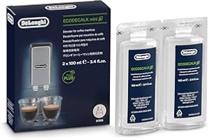 De'Longhi EcoDecalk Descaler, Eco-Friendly Universal Descaling Solution for Coffee & Espresso Machines, 2-Pack (1 use per pack)