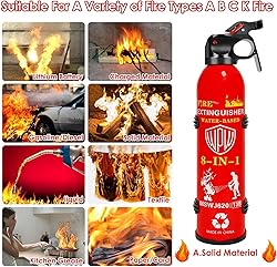 WPW Upgraded 8-in-1 Fire Extinguisher for Home with