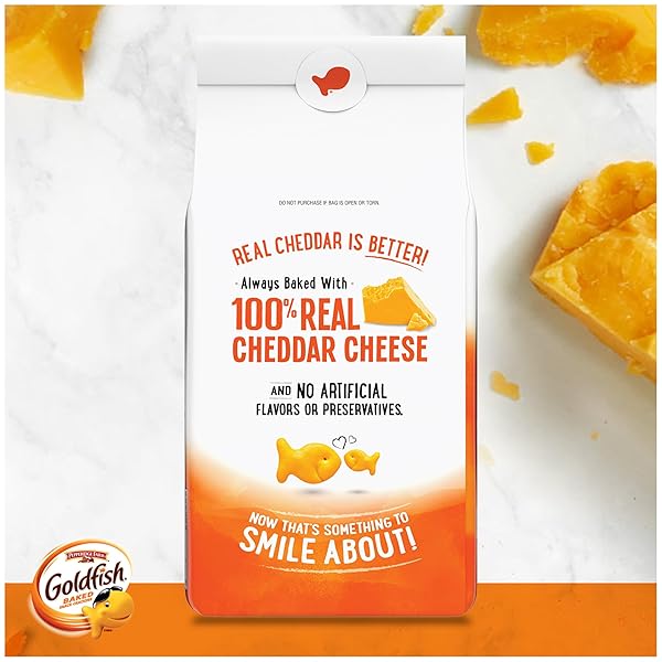 GOLDFISH CHEDDAR CHEESE CRACKERS, 10 OZ BAG