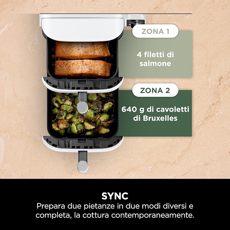 Double Stack XL, Friggitrice ad Aria Verticale, 9,5L, Bianco