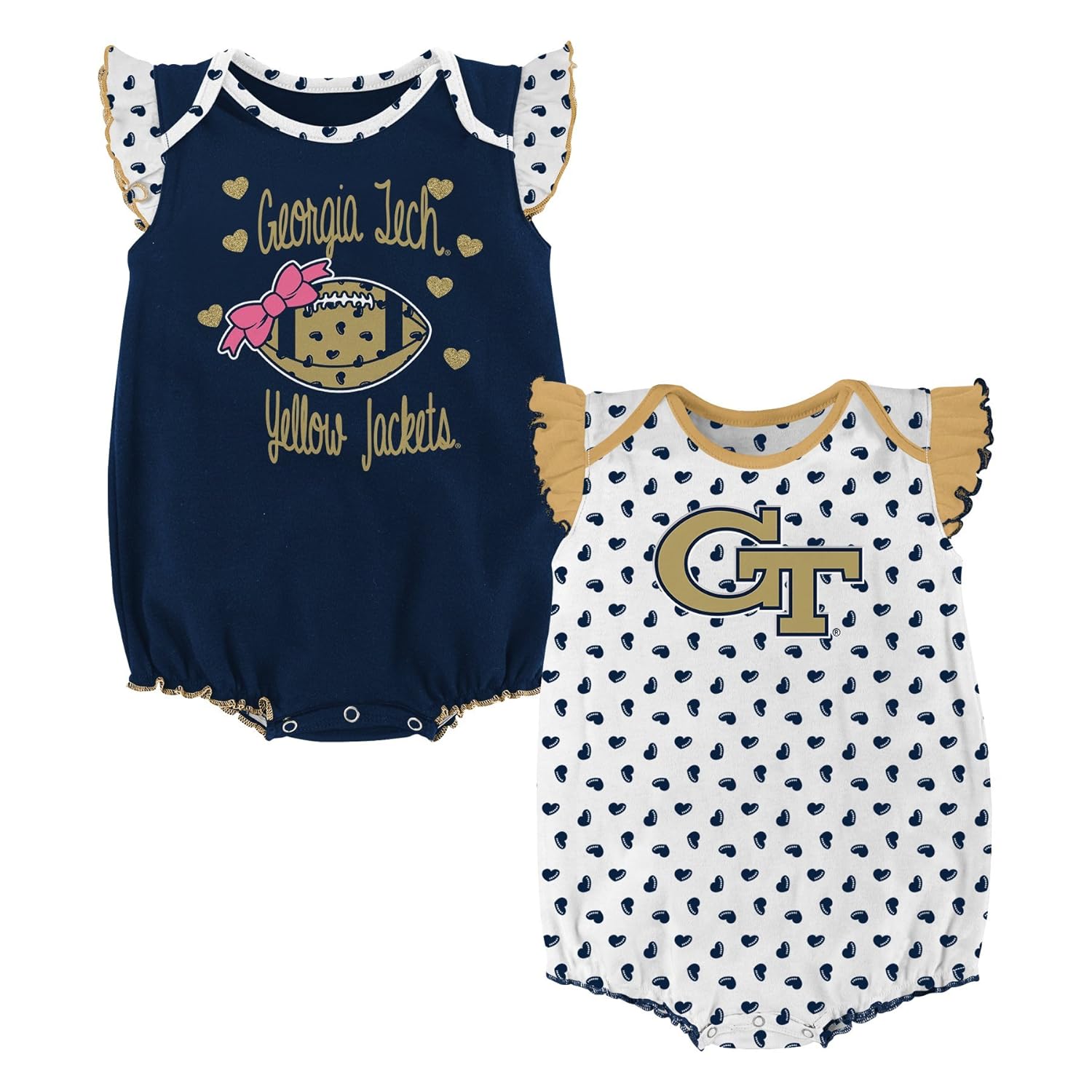 NCAA by Outerstuff NCAA boys Heart Fan 2 Piece Onesie Set