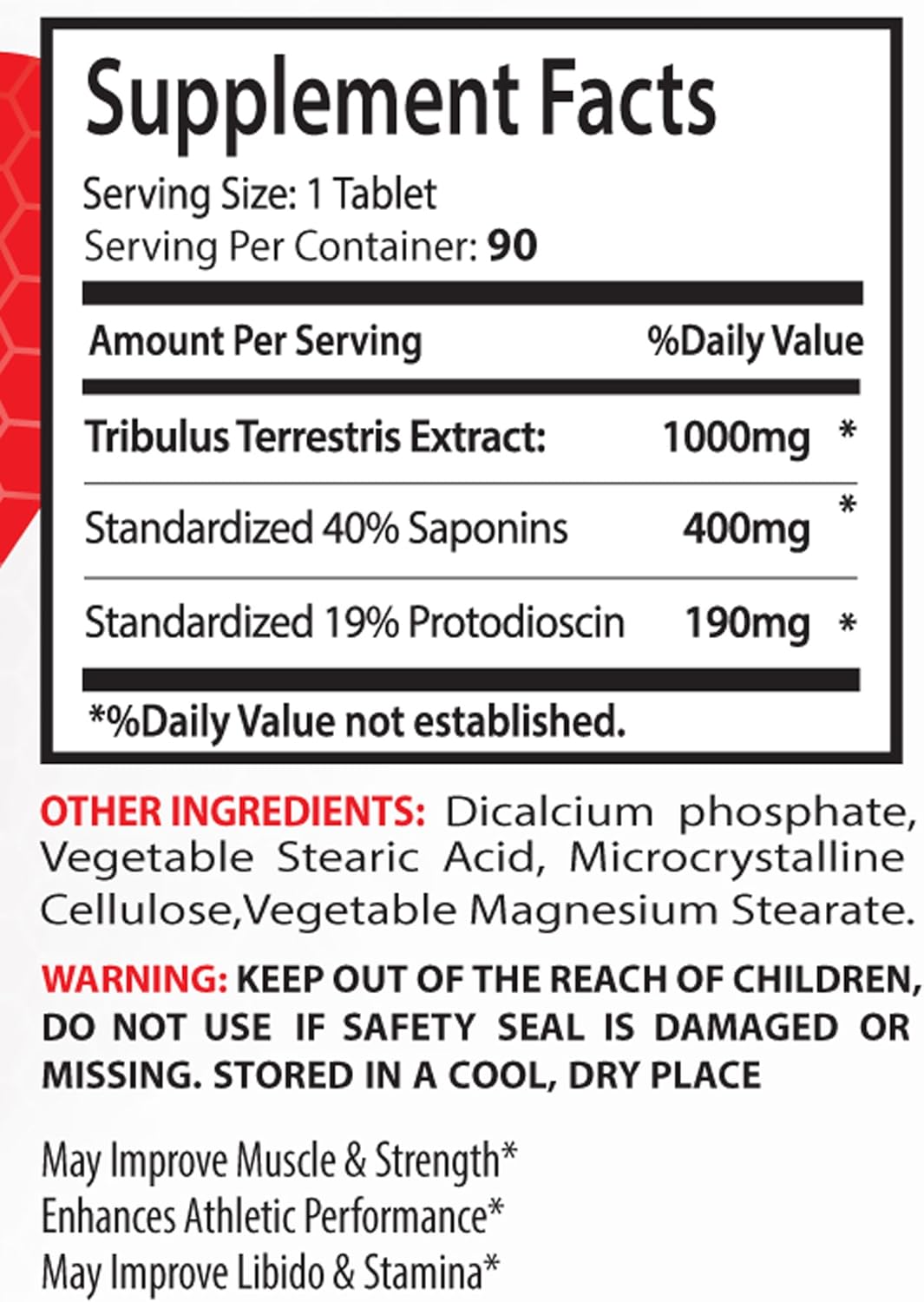 Tribulus with maca - Extract 1000 MG TRIBULUS TERRESTRIS - Increase Sex Drive (1 Bottle): Health & Personal Care