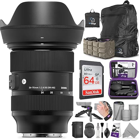 Amazon Com Sigma 24 70mm F 2 8 Dg Dn Art Lens For Sony E Mount With Altura Photo Advanced Photo And Travel Bundle Camera Photo