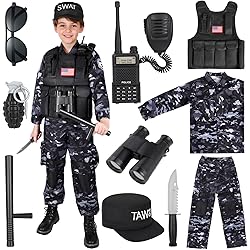 Luucio SWAT Police Costume for Kids, Kids Police