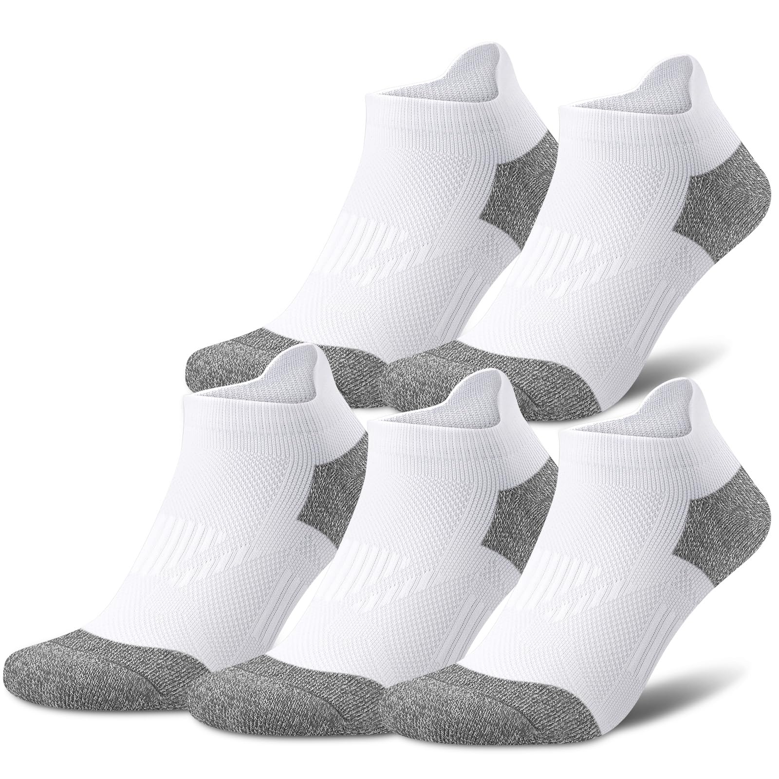 Gonii Womens Compression Ankle Socks，Athletic Running Cushioned Support Low Cut Socks 5-6 Pairs