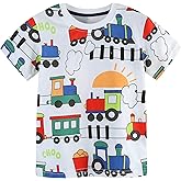 AIWUHE Toddler T Shirts Cotton Summer Tshirts Boys Girls Short Sleeve Tee Tops Casual Graphic Clothes Crew Neck Shirts 2-6Y