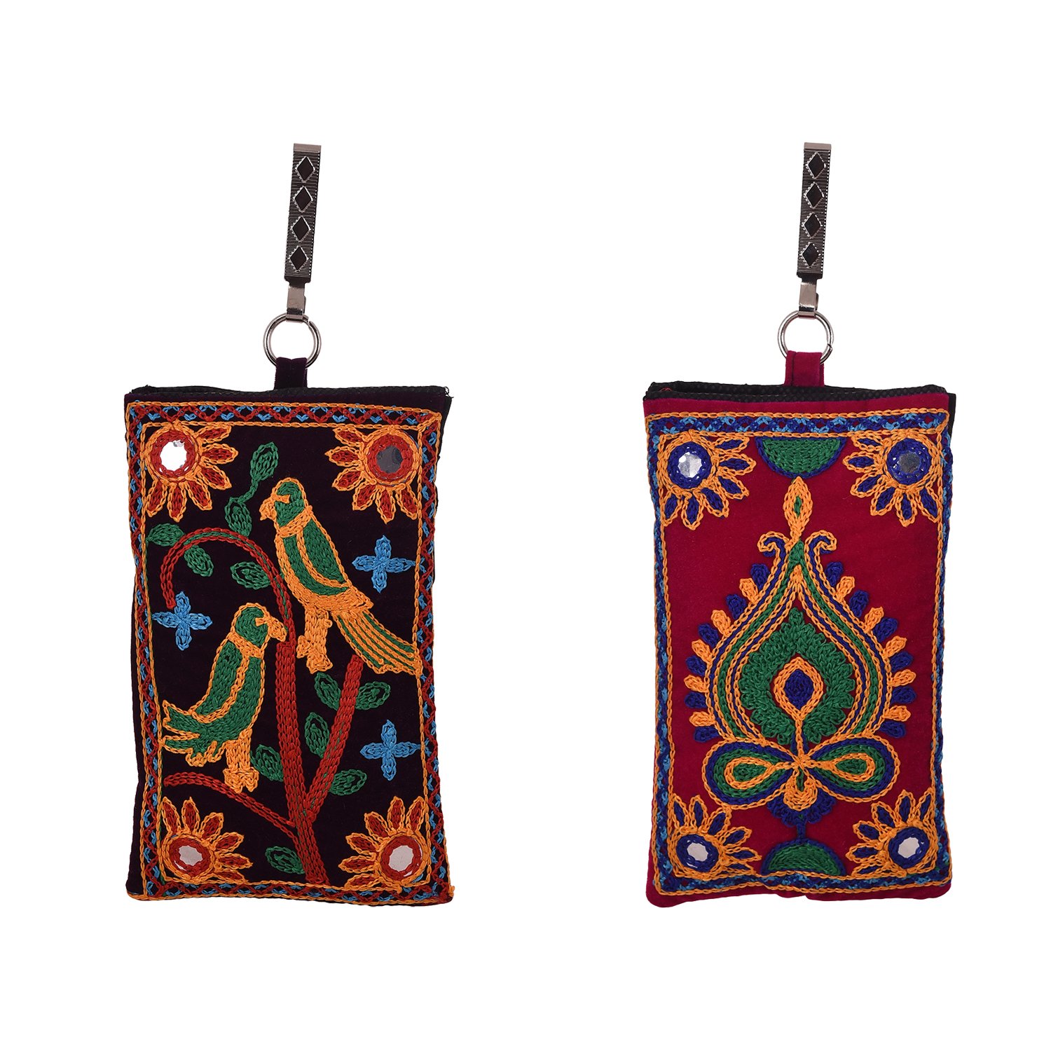 craft trade designer embroided mobile-phone pouch cover set