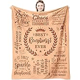 puekrtoa Receptionist Gifts for Women Throw Blanket 60"X50", Xmas Receptionist Appreciation Gift, Best Gifts for Receptionists, Veterinary/Vet Receptionists Gift