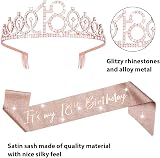 Abeillo 18th Birthday Sash & Tiara Set Rose Gold Girls Party Crown Gift view 2
