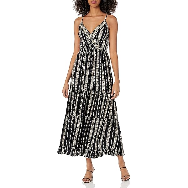 alice + olivia Women's Minka Tie Front Maxi Dress with Tassels, Serenade  Dark Cherry, 2 at Amazon Women's Clothing store