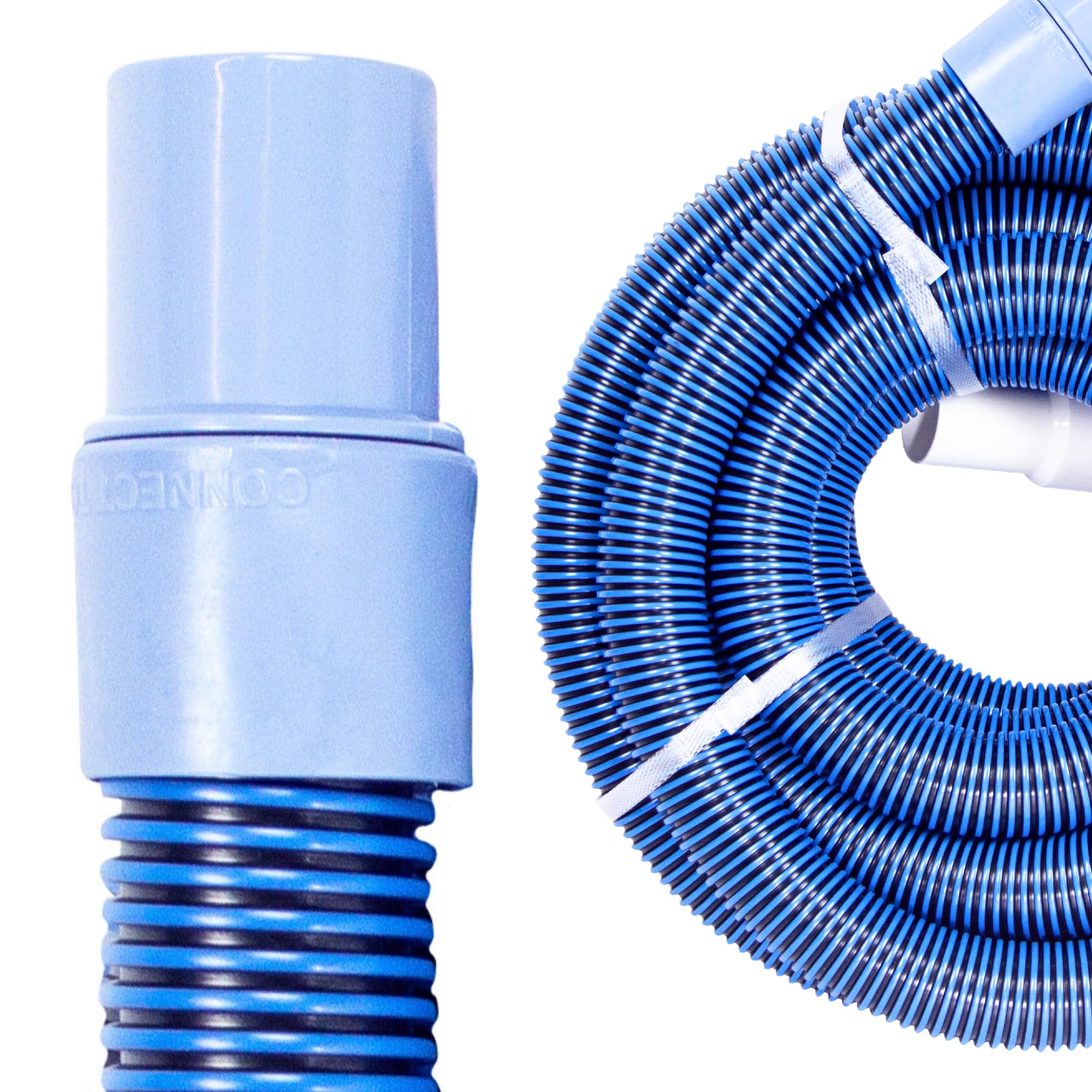 32ft Pool Vacuum Hose - 2-Inch Flexible Spiral Suction Hose For Above & In-Ground Pools