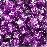 BeadTin Lilac Sparkle 13mm Star Pony Beads (250pcs)