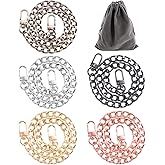 Wokape Purse Chain Strap Length Bright Black for Shoulder Cross