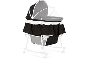 Dream On Me Lacy Portable 2-in-1 Bassinet, Light Grey