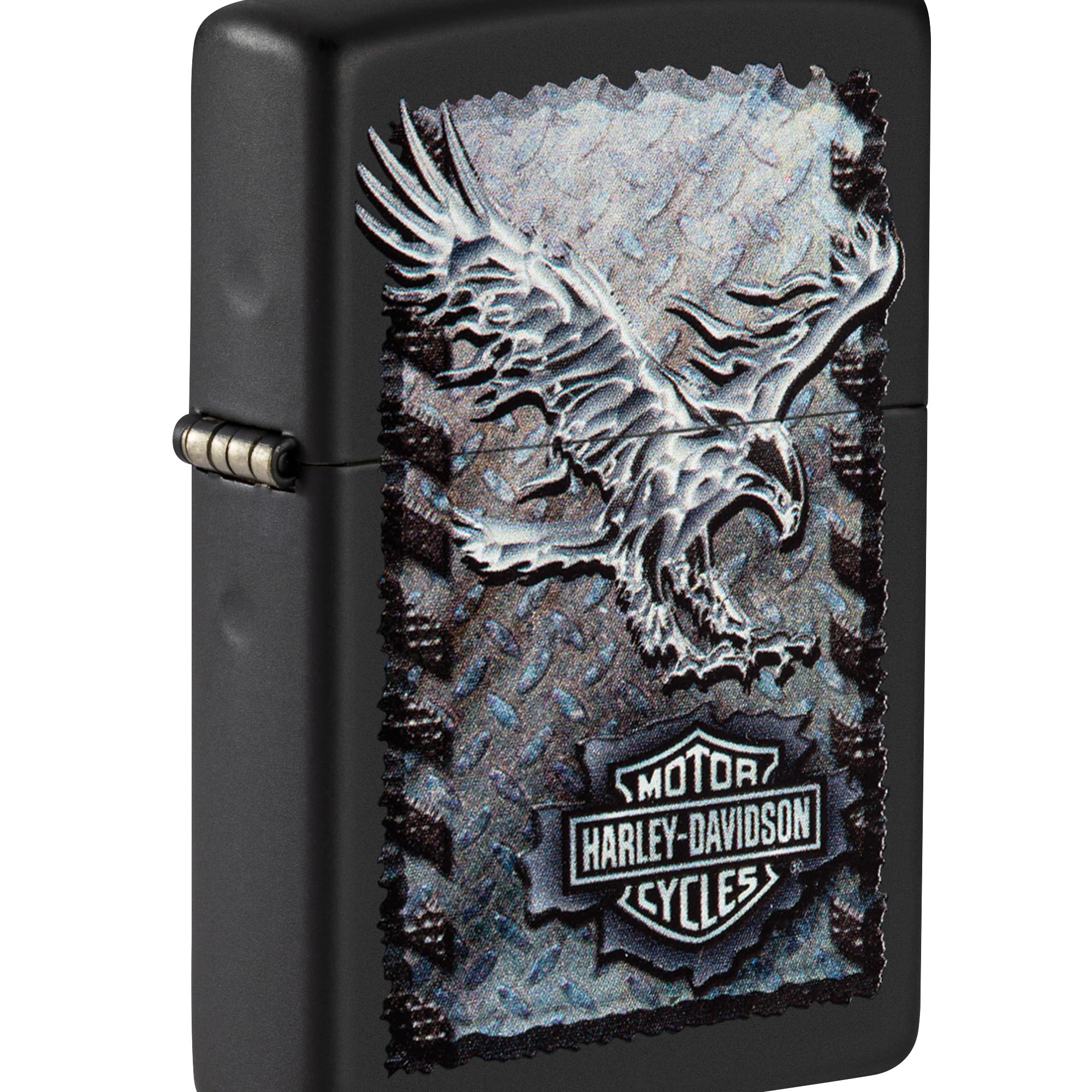 Zippo H-D Iron Eagle Windproof Lighter - Black Matte