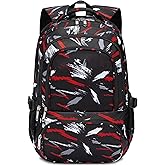 BLUEFAIRY Kids Backpacks for Boys Girls Ages 6-8 Elementary Primary Middle School Bag Back to School Book Bags Mochilas Escolares para Niños Niñas 17 Inch (Coal Black, Brush)