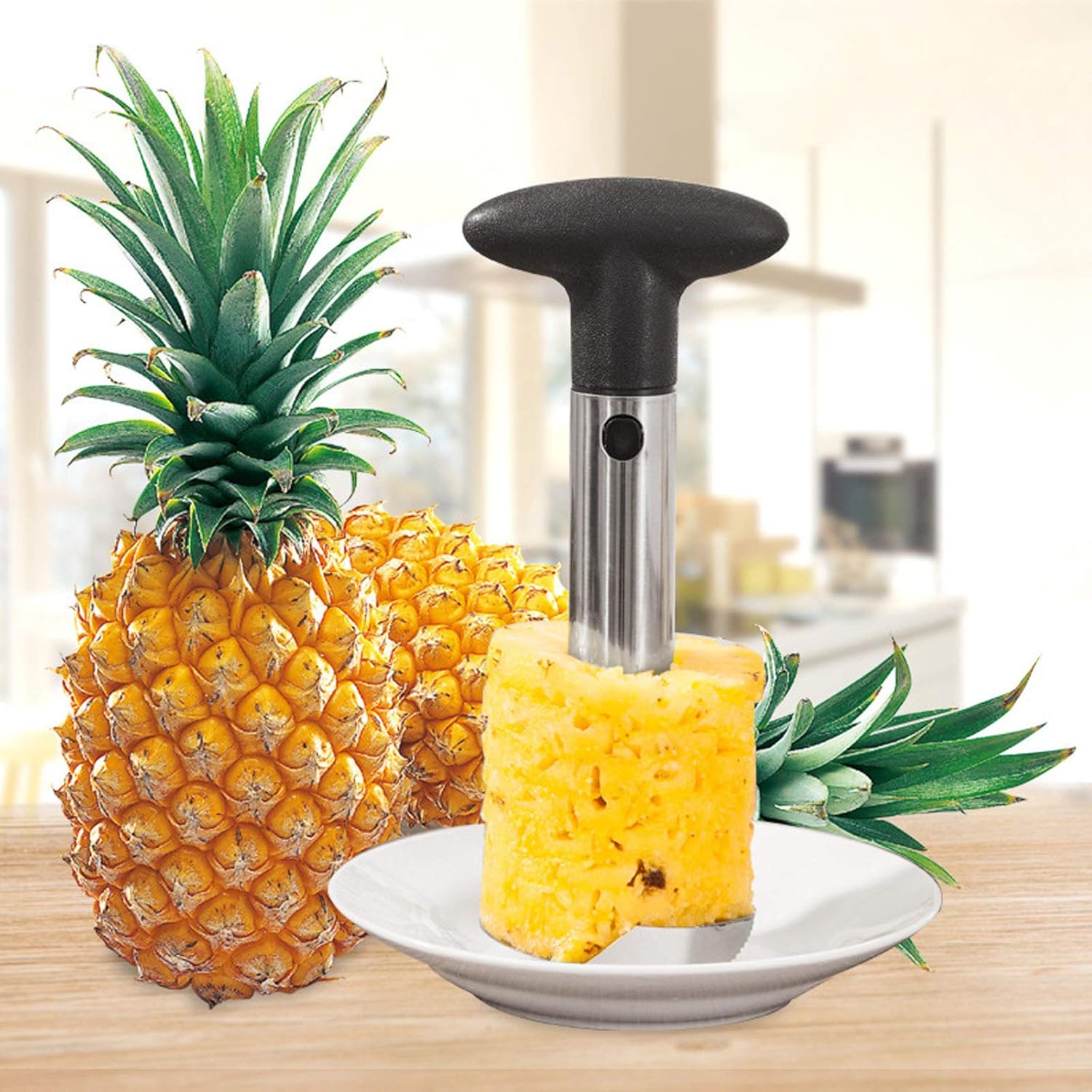 BALLSHOP Edelstahl 3 in 1 Ananasschneider Schälen Entkernen Schneiden Anana Schneider
