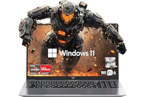 KAIGERR 2025 Gaming Laptop, Laptop with AMD Ryzen 7 5825U (8C/16T, Up to 4.5GHz), 16GB RAM 512GB NVMe SSD Laptop Computer, Radeon RX Vega 8 Graphics, 16.1-inch FHD Display, WiFi 6, 53Wh Battery, Backlit KB