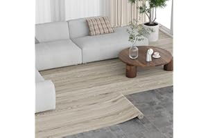 Oxdigi Peel and Stick Vinyl Flooring Roll 24"x 393"/ 64 Sq.Ft, Self Adhesive Vinyl Wood Flooring Planks Floor Tiles Stickers Waterproof for Bathroom Living Room Bedroom Kitchen RV, Light Brown Wood