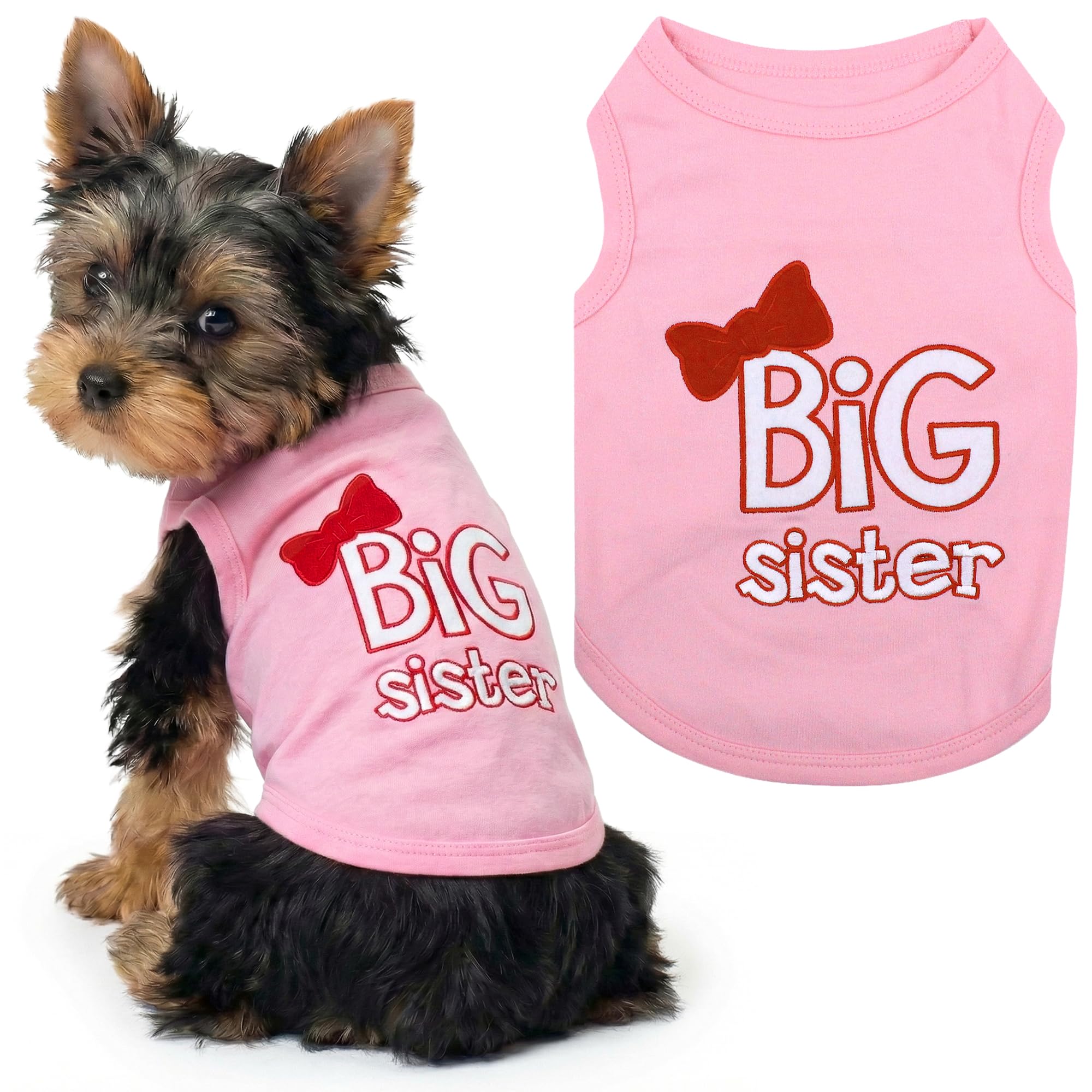 Parisian Pet Big Sister Dog Tank Pink
