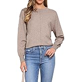 Allegra K Sweaters for Women's Long Sleeve Lightweight Crewneck Soft Basic Knit Top 2025 Fall Pullover Tops