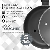 Russell Hobbs Shield 16cm Non-Stick Saucepan with Glass Lid Induction view 3