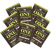 VitaHustle ONE Superfood Protein All-in-One Nutrition, 20g Chocolate Plant Protein, Single Serving Travel Packets, Meal Replacement, 86 Superfood Nutrients (10 Servings (Pack of 1), Chocolate)