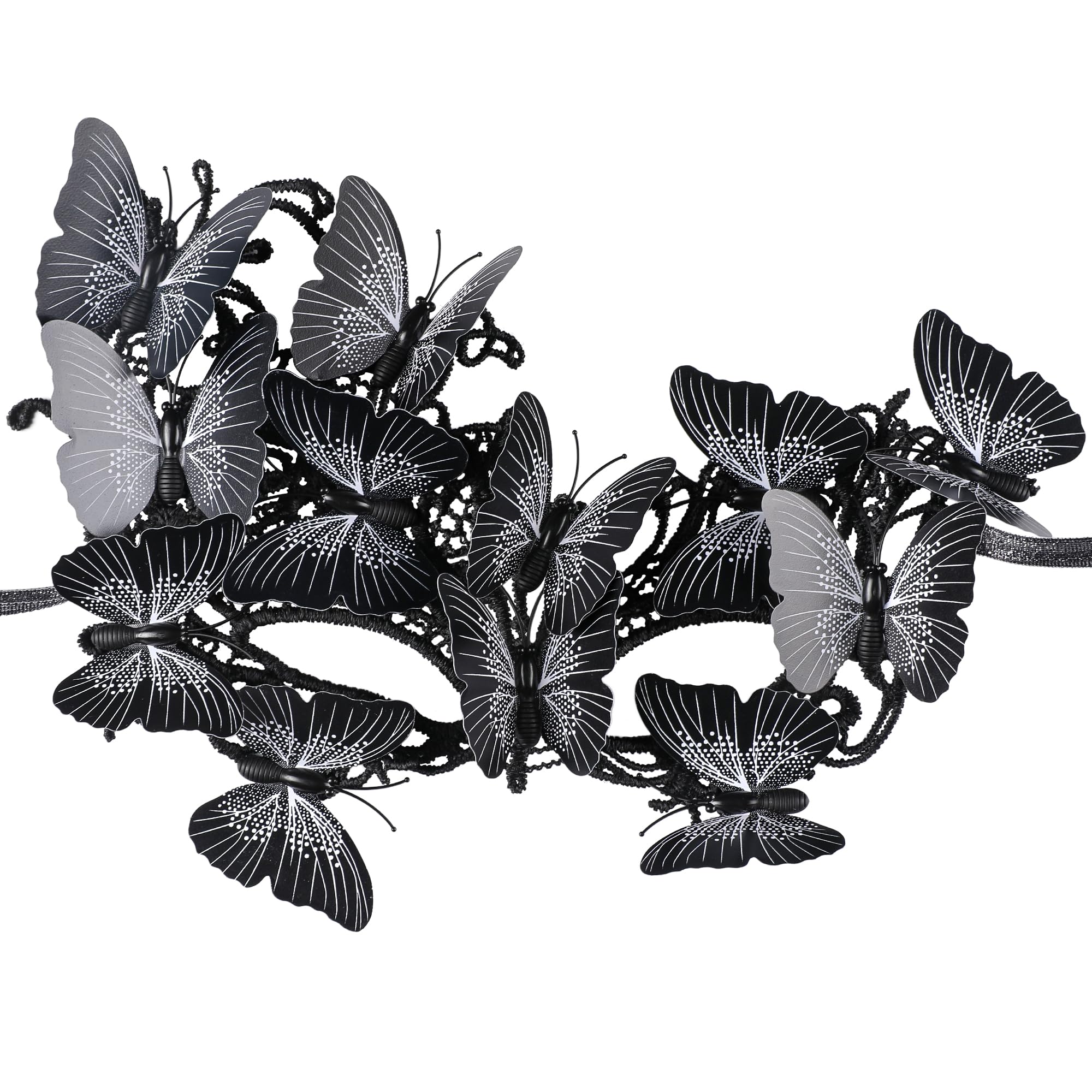 ETOFETE Butterfly Halloween Half Masquerade Mask - Carnival Venetian Mardi Gras Prom Ball Costume Eye Mask for Women 20s Accessories
