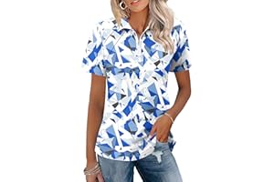 LOMON Womens Golf Polo Shirts Summer Short Sleeve 1/4 Zip Tops Moisture Wicking Casual Tennis Activewear with Pockets