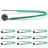 (Pack of 10) Green Ground Wire and Screw, Solid