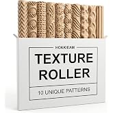 Hokkieam Clay Texture Rollers, 10 PCS Plastic Polymer Clay and Pottery Tool | Create Textured Patterns on Polymer Clay and Pottery for Sculpting, Ceramics, DIY Crafts, and Creative Projects.