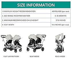Dream On Me Track Tandem Double Umbrella Stroller