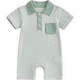 Infant Baby Boys Summer Wallfe Romper Striped Jumpsuit Toddler Newborn Boy Bodysuit Playsuit 6 12 18 24 Months